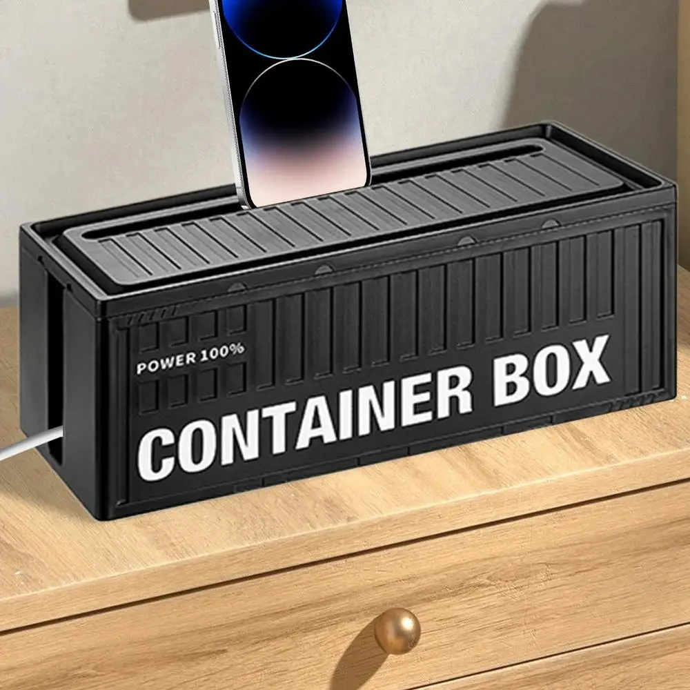 Cable Storage Box With Lid For Home Office High Capacity Cord Organizer SBoxpace Saving Desktop Socket Cable Management