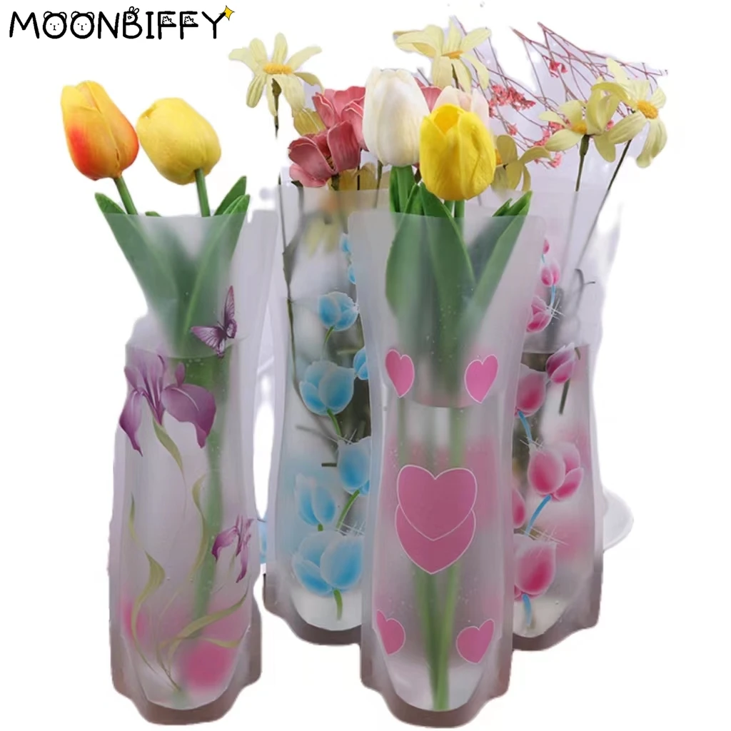 Foldable Pvc Vase Ecofriendly Plastic Flower Vase Reusable Flower Pot