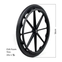 ALWAYSME 22 inches Rear Wheel With Hand Trim Grip For Wheelchairs,Walkers 2