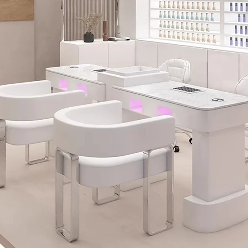 Commercial Nailtech Desk Modern Beauty Makeup Nail Station Table Professional Exquisite Mesas De Manicura Salon Furniture CY50NT nail table