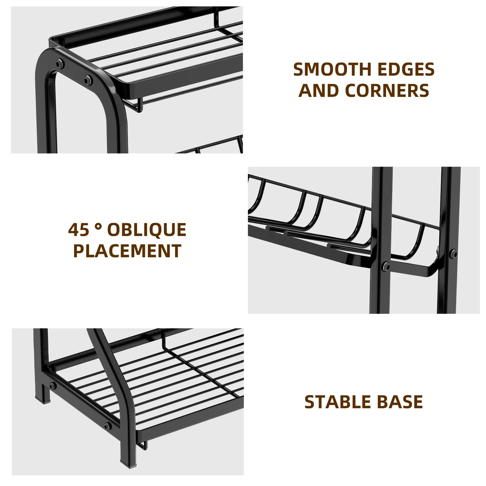3-tier Seasoning storage rack Kitchen countertop Multifuctional storage holder Stainless Steel 3