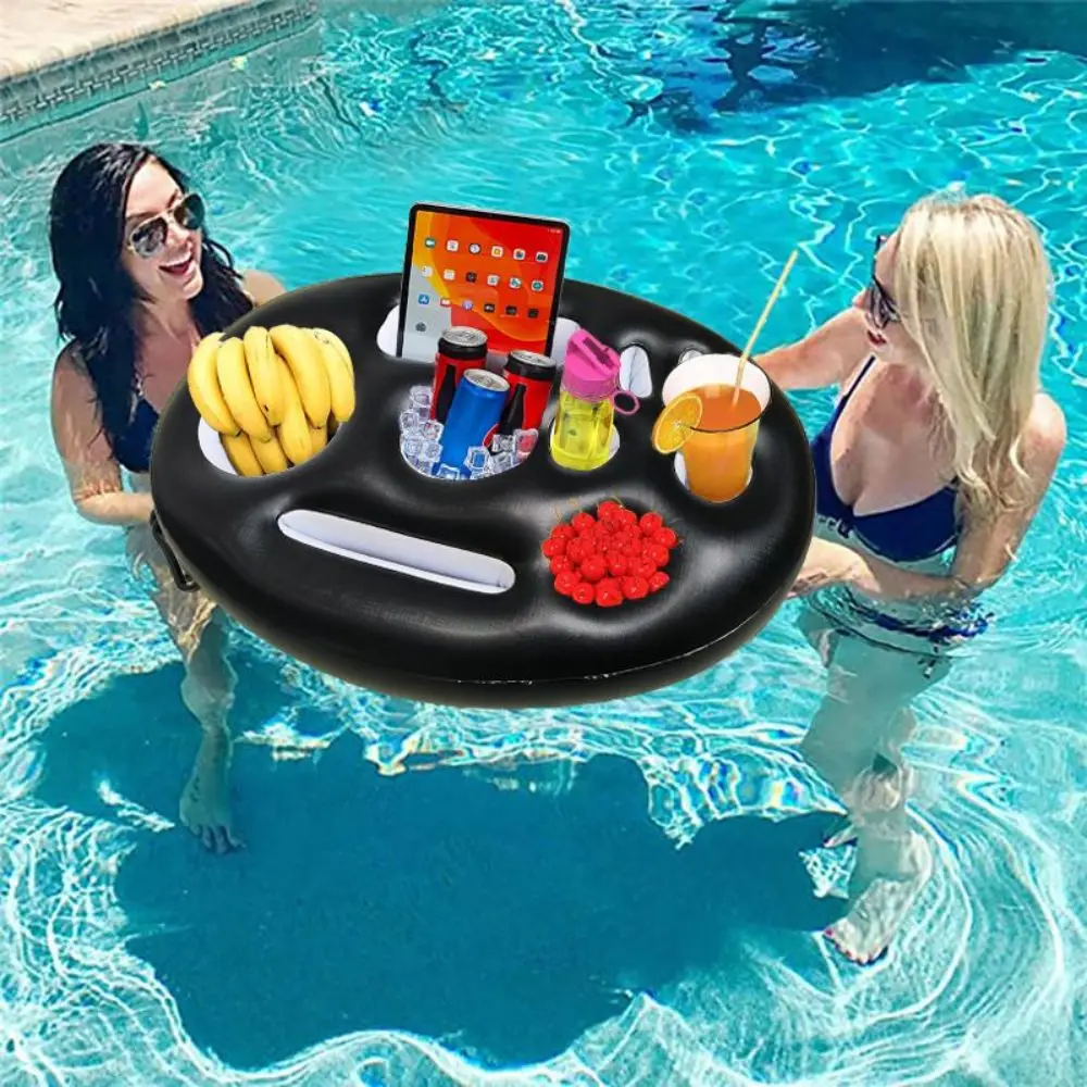 Swimming Pool Food Plate Food Beer Tray Summer Party Swimming Drink Holder Floating Cup Holder