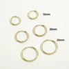 Gold Color Small Hoop Earrings Stainless Steel Circle Round Huggies for Women Men 2020 Ear Ring Bone Buckle Fashion Jewelry 25MM 5