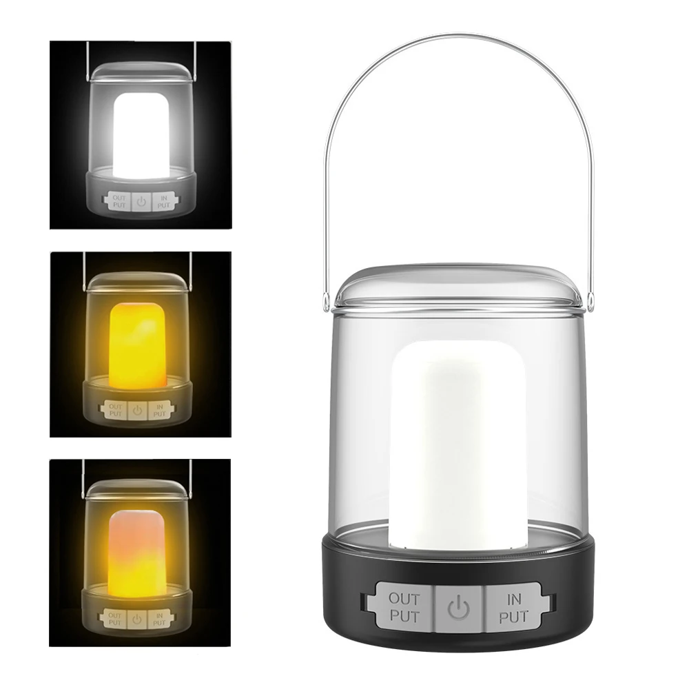 Camping Portable Lights Lantern USB Rechargeable Led Lamp Outdoor