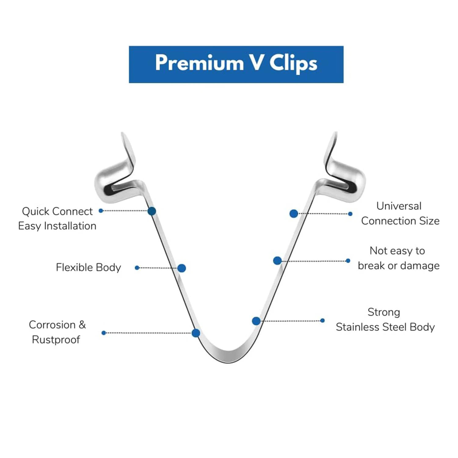 Ressort V Acier 65mn Sourcing Map 20pcs Clip Ressort Bouton Kayak | 65Mn Acier | 26mm X 4.8mm | Pour Tente Parapluie Tube Verrouillage Bouton Pression Kayak Tente