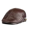 Hats Men Women Street Bonnet Genuine Leather Beret Male Thin Hats 55-61 cm Adjustable Forward Cap Leisure Duckbill Casquette 1