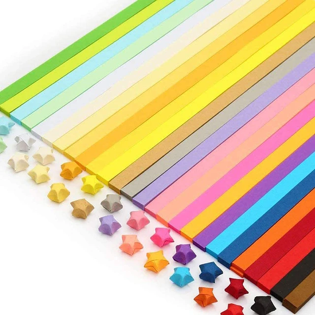 540 Gradient Color Origami Stars Paper Strips Double Sided Lucky Star  Origami Decoration Folding Paper For