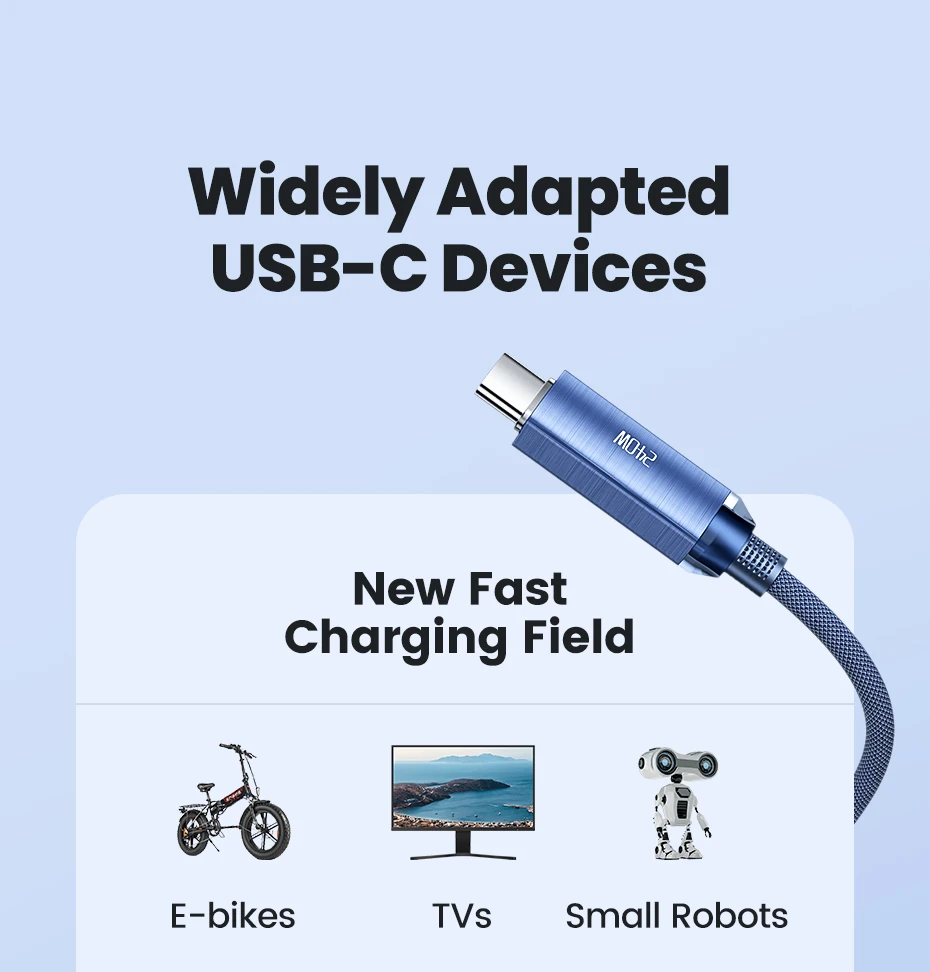 240W Type C to Type C Cable PD3.1 Quick Charge 4.0 5A Fast Charging Cable for Ma