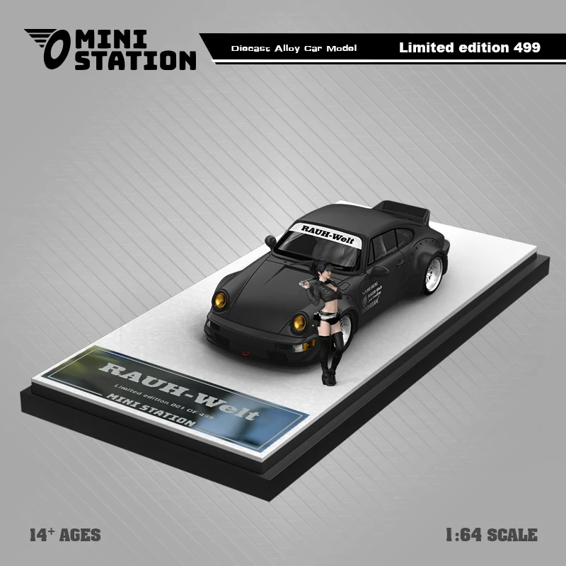 Mini Station 1:64 RWB 964 Ducktail SAMURAI limited499 Diecast Model Car 5