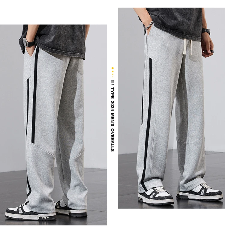 Description Picture 3 of itemSummer Sportswear Men's Wide Leg Long Pants for a Relaxed Look