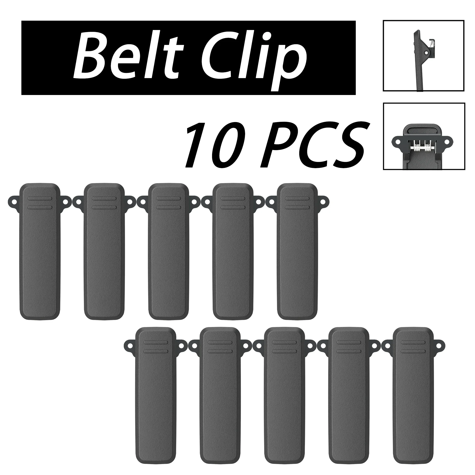 Premium Belt Clip Set for Two-Way Radios - Durable Back Clamp Support for Walkie Talkie Accessories (1/5/10PCS)