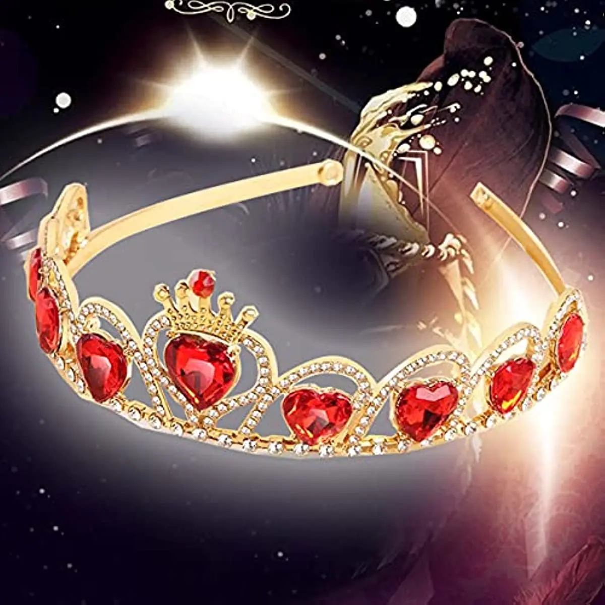 Evie Royal Red Heart Necklace Tiara Descendants Red Heart Crown