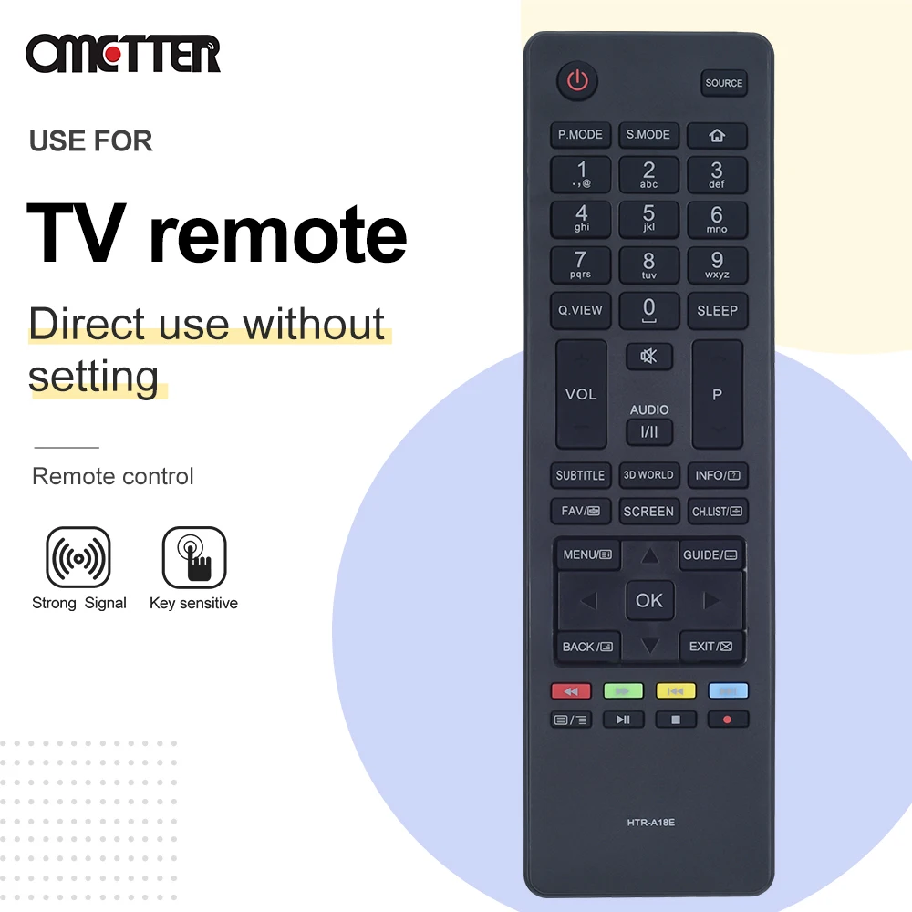 Mando a distancia para TV Haier, nuevo, adecuado para HTR-A18E, HTR-A18H, HTR-A18M, LE22M600CF, LE24M600CF