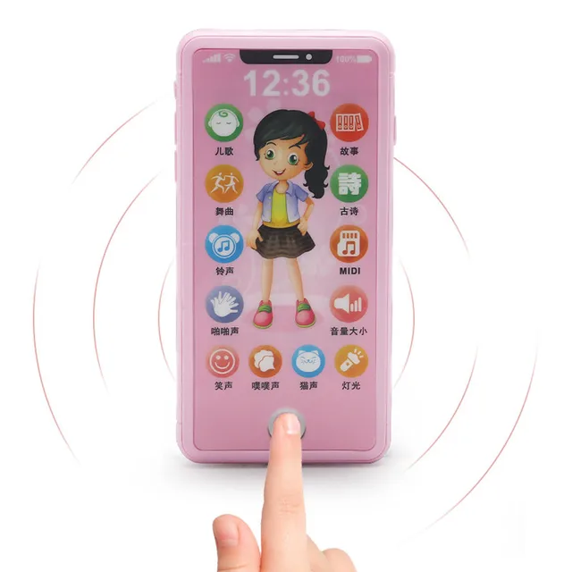 Kids Smart Touch Screen Mobile Phone Toy Multi-function Simulation Children Puzzle Early Education Mobile Phone Baby Vocal Toys 2