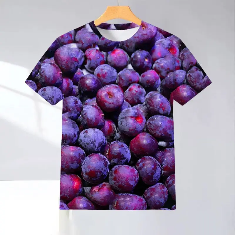Mens Summer Short Sleeve Pitaya Print T Shirt
