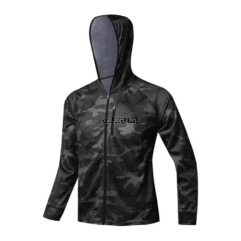 

Quick Dry Sun Protection Fishing Shirts New Style Men Fishing Clothes Lightweight Long Sleeve Fishing Jersey Hoodies With Zipper