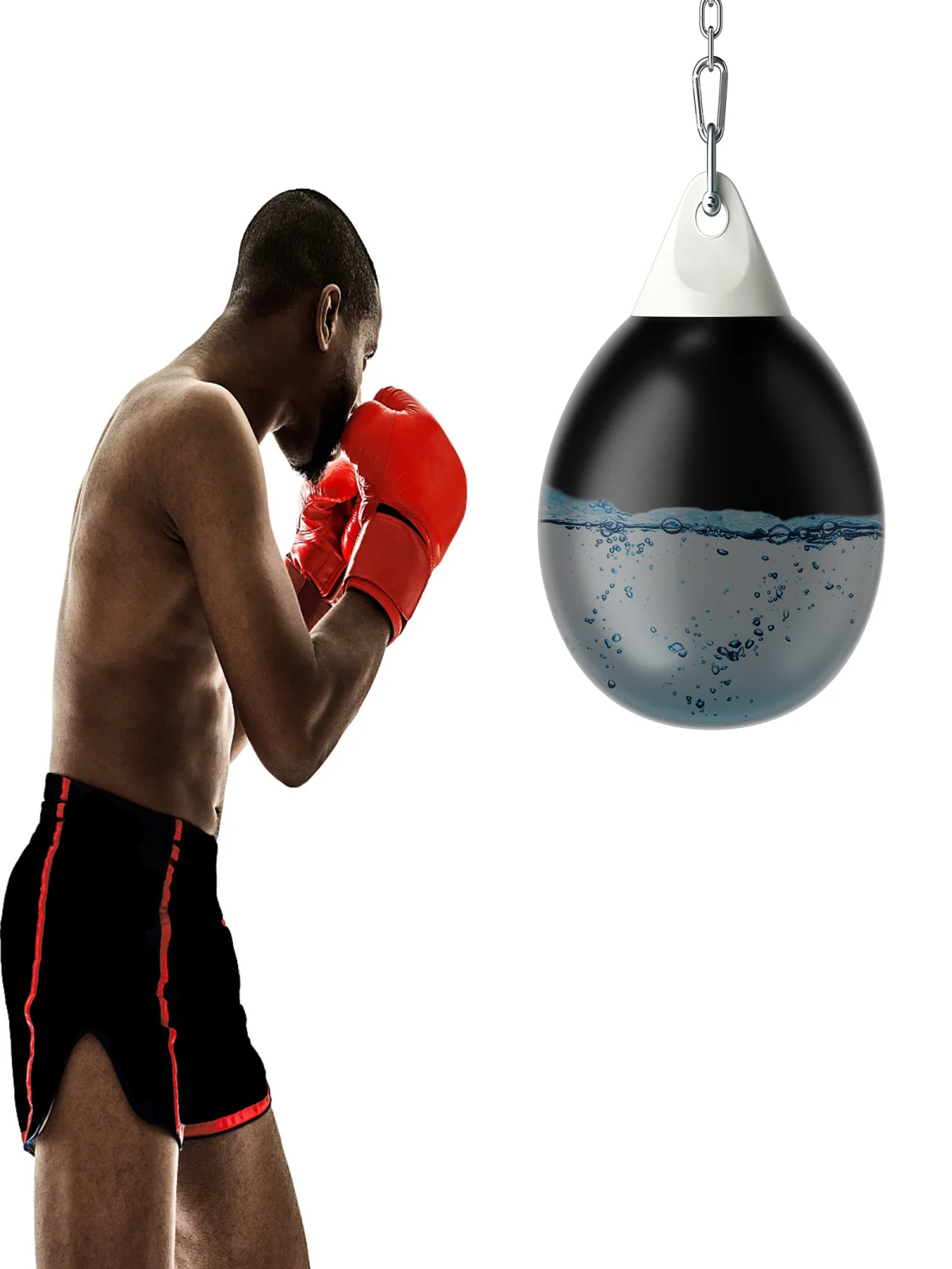 18-Zoll-Wasser-Boxsack, 110 lbs wassers chwerer Beutel, gefüllt mit Wasser injektor und hängendem Zubehör für das Home-Office-Fitness studio – Detail 1