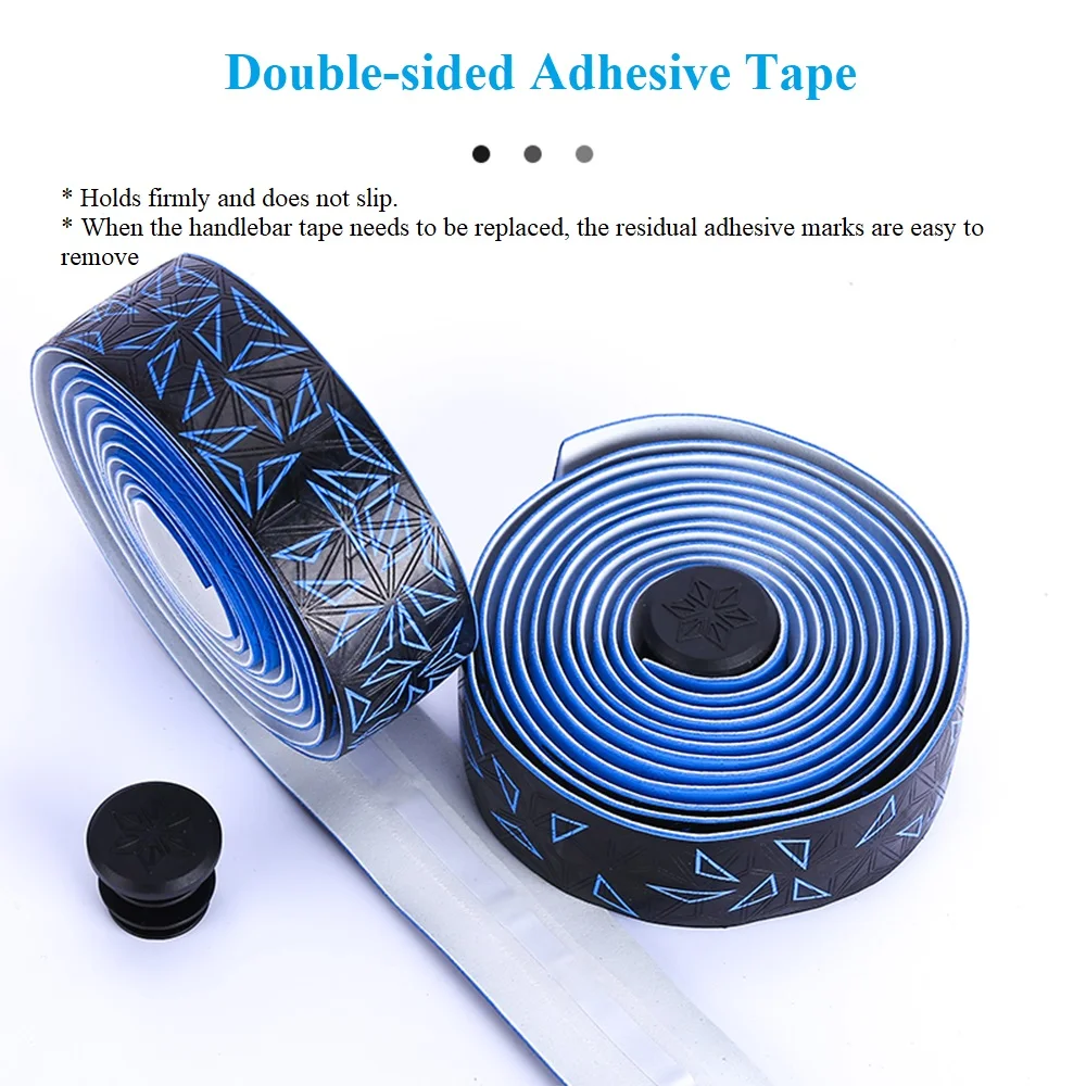 1 Pair Anti-Slip Road Bike Handlebar Tape w/ Bar End Plugs Shock Absorbing Sweat Handle Bar Belt Bicycle Rod Pole Strap Bartape bike handlebar tape,bicycle handlebar strap
