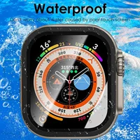 Cadre métallique en titane pour Apple Watch Ultra 3 2 49mm, film anti-rayures en verre trempé 9H pour protecteur d'écran Ultra3 Ultra2 2025 5