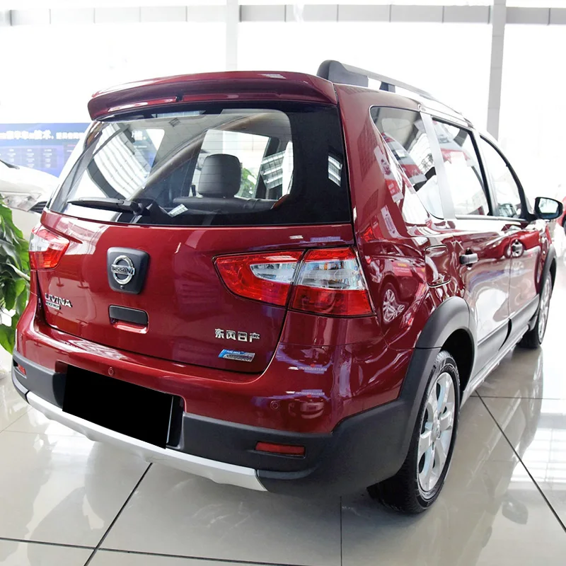 For Nissan Livina 2013-2017 High Quality Abs Plastic Carbon Fiber Exterior Spoiler Livina Car Top Lip Cover Splitter Car Tuning