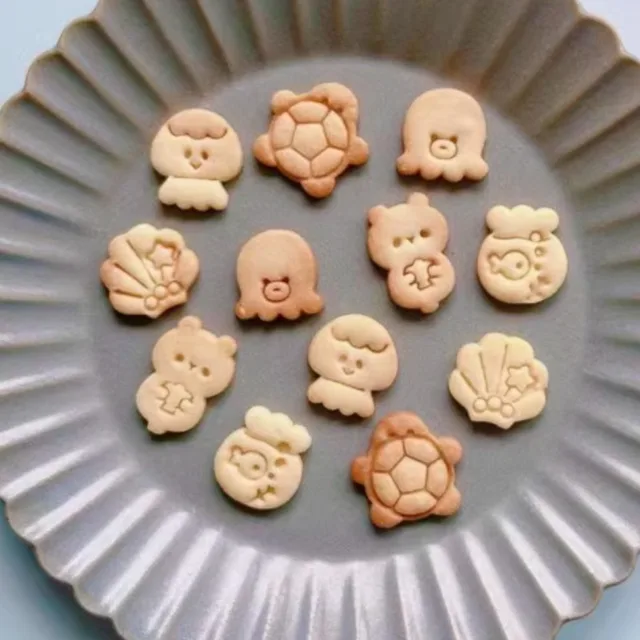 Jellyfish Sea Turtles Octopuses Fondant Tools Biscuit Moulds Marine Animal Cookie Cutter Sugar Craft Baking Pastry Stamp Mold 4