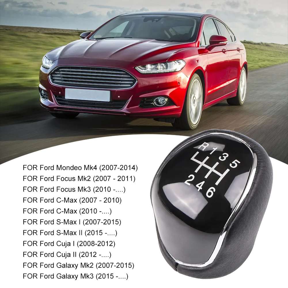 For Ford Mondeo Mk4 Gear Shift Knob 5/6 Speed Shift Knob Head For Ford Galaxy MK2 Auto Accessories Gear Lever Car Accessories