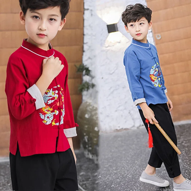 chinese traditional costume boys kids tang suit