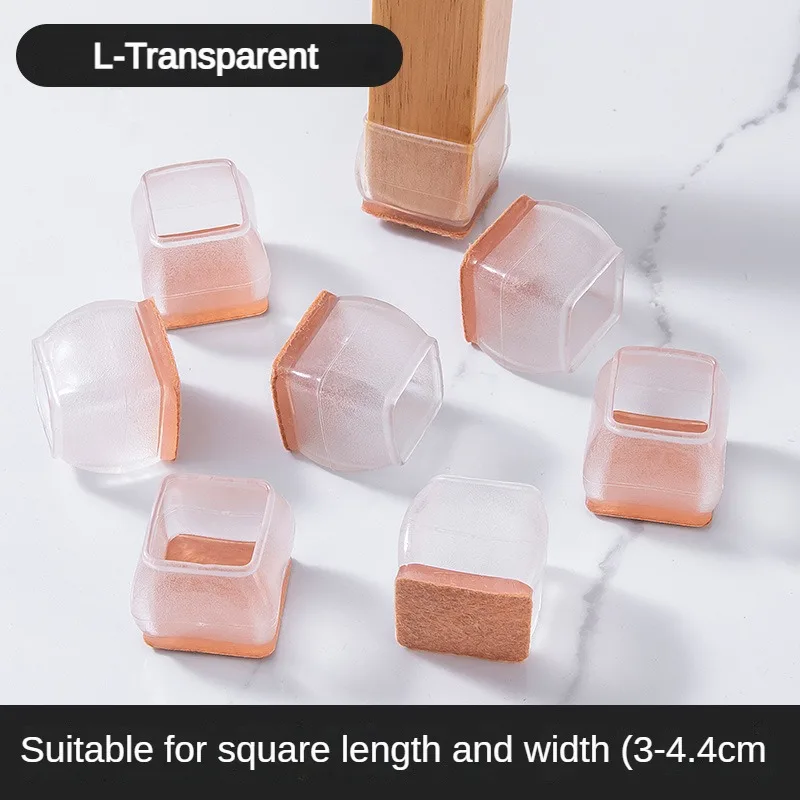 thumbnail image 1 of 16/8/4 piezas de almohadillas antideslizantes de silicona para patas de muebles de suela gruesa, protectores antiruido para pies de sofá, protectores para pisos de madera contra arañazos, 1 of 5