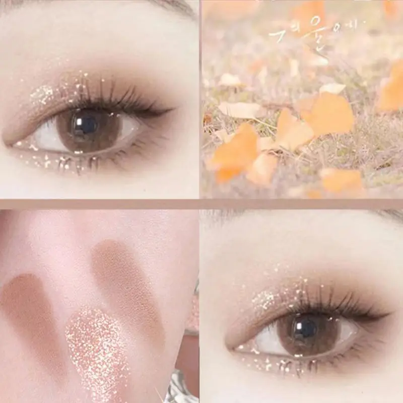 Eye Shadow Plate 4 Color Pearly Shiny Glitter Korean Art Eyeshadow Makeup Palettes