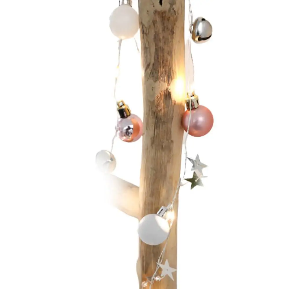 

Christmas Tree String Lights Led Balls And Bell Lights String Pine Cone Needles Copper Wire Fairy Lights Bells Garland Decor