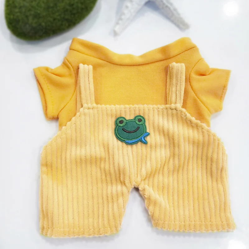 1 Set Clothes for 30cm Stuffed Dolls LaLafanfan Cafe Duck Dog Plush Toy Cartoon Hoodie Overalls Accessories Kids Girls Gift