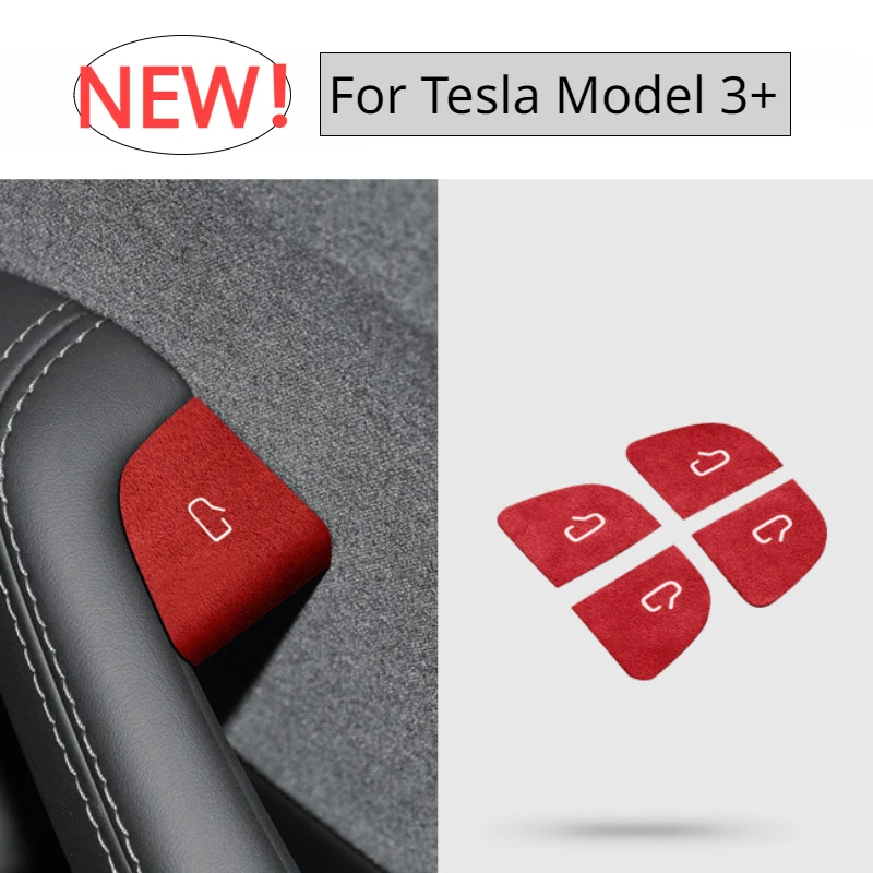 

Door Switch Thin Patch for Tesla Model 3+ Alcantara Suede Decoration Sticker New Model3 Highland 2024 Car Interior Accessories