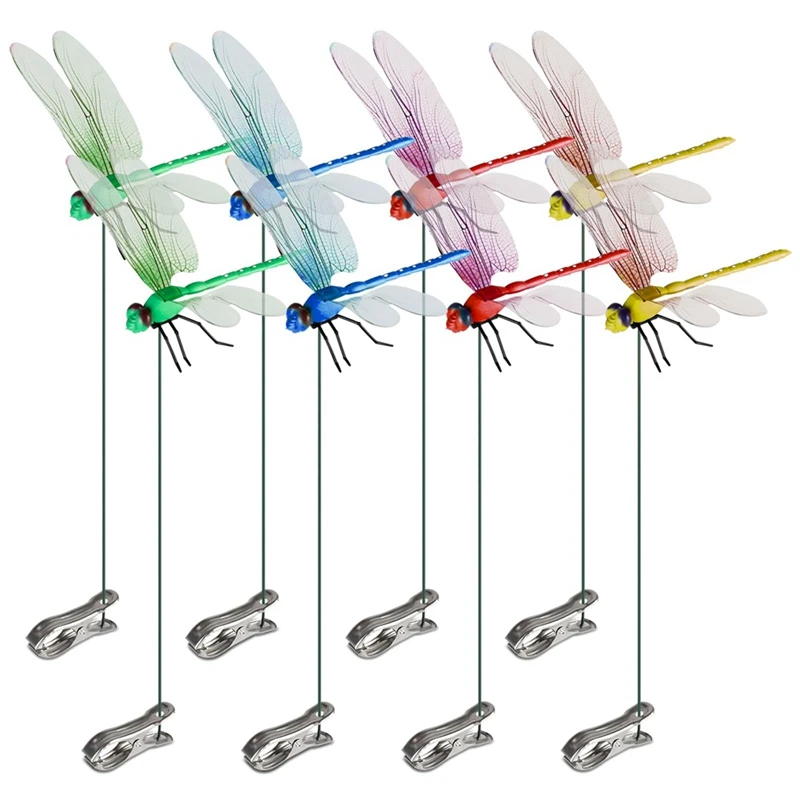 

Искусственная стрекоза, зажимы для улицы, 3D декор стрекозы, садоводство, 3D стрекоза, декоративные зажимы для сада