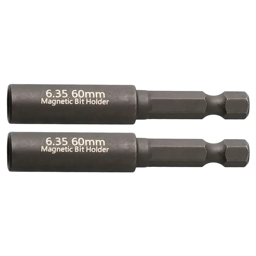 헤드 익스텐션 로드 스크루드라이버, 자기 전달 익스텐션 로드, 60x10mm 스크루드라이버 비트, 거치대 전동 공구 부품, 2 개, 1/4in 헤드