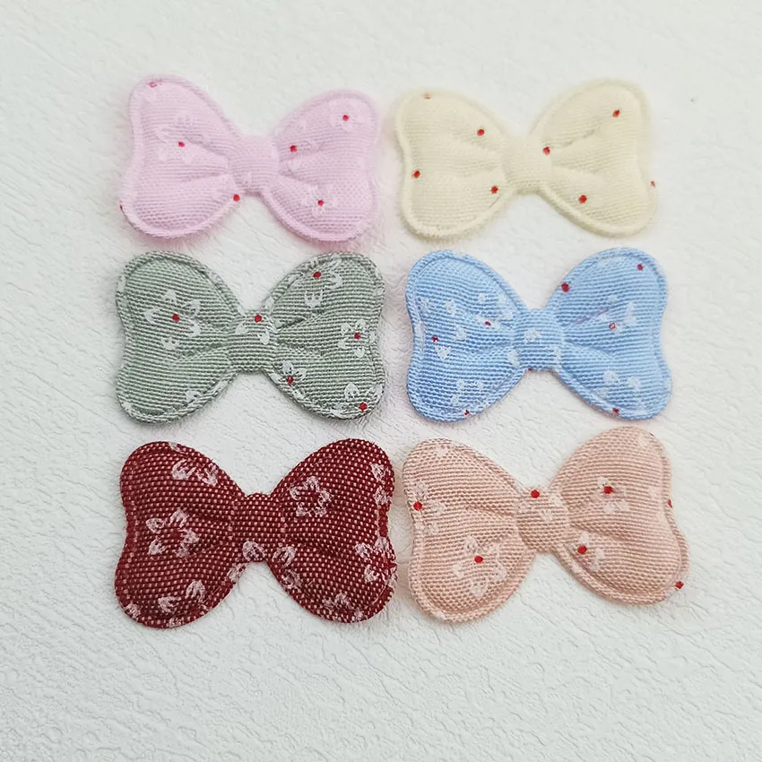 Kinder-Bowknot gepolsterte Applikation, Stirnband, Haars pange Zubehör, Schuhe, Hüte, Dekoration Patches, 4x2,5 cm, 60 Stück – Detail 5