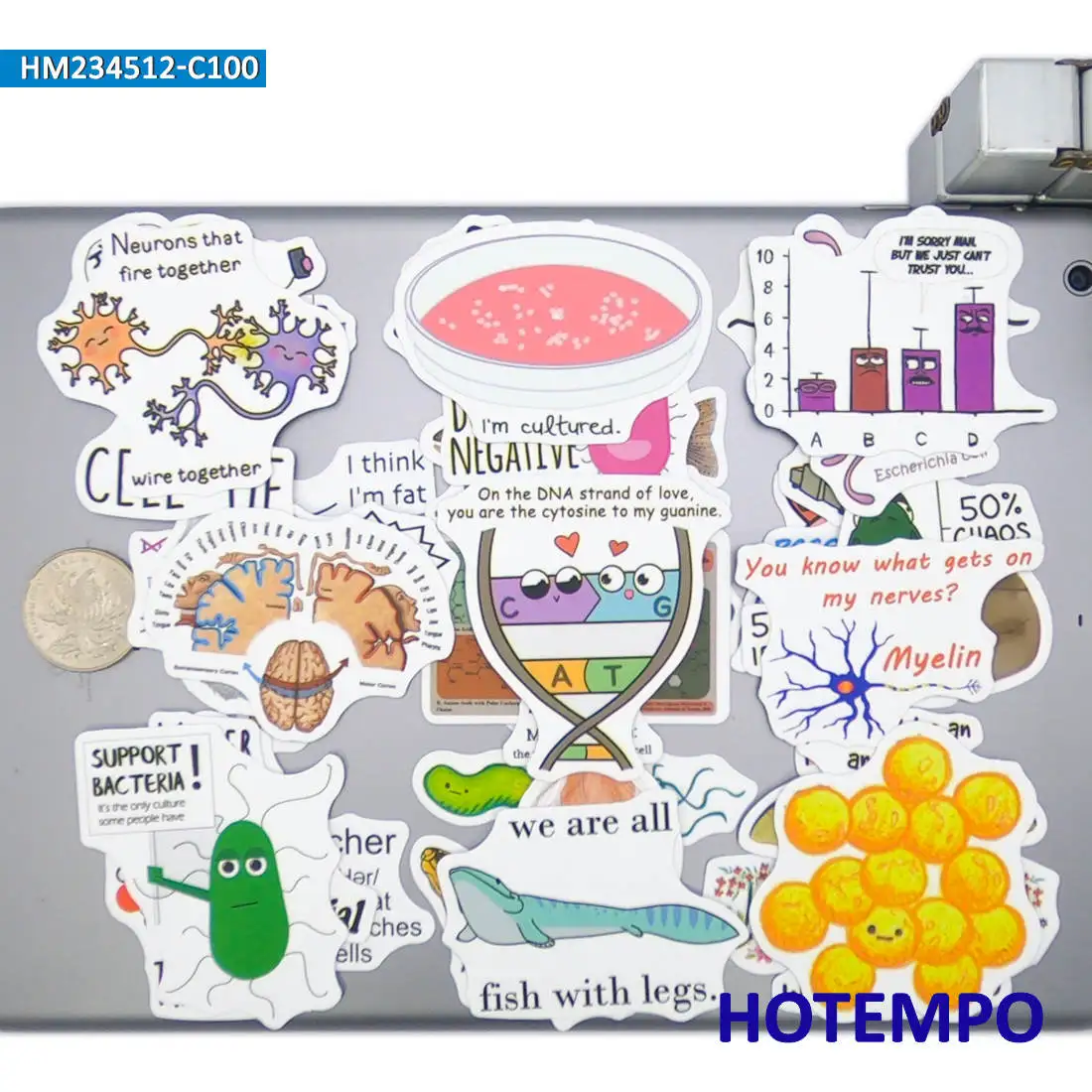 50/100 Stück, Naturwissenschaften-Graffiti-Biologie-Stil-Aufkleber-Set, für Telefon, Sammelalbum, Gepäck, Fahrrad, Auto, Laptop, lustiges Aufkleberpaket – Detail 11