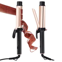 Hatteker fer à friser électrique pour femmes contrôle de température à 3 niveaux en céramique protection des cheveux bigoudi usage domestique outil de coiffure US 1