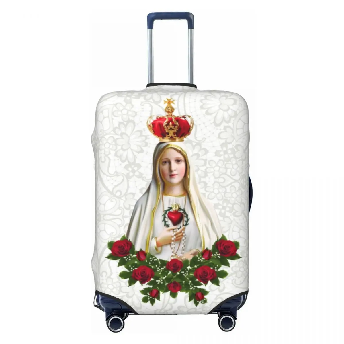 Our Lady Of Fatima Virgin Mary Luggage Cover Cute Portugal Rosary Catholic Suitcase Protector Covers Suit For 18-32 inch