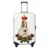 Custom Our Lady Of Fatima Virgin Mary Luggage Cover Cute Portugal Rosary Catholic Suitcase Protector Covers Suit For 18-32 inch 1