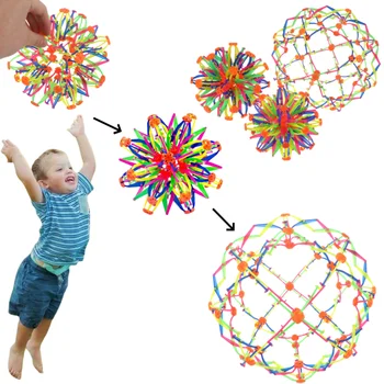 Telescopic Ball Children's Magic Outdoor Flower Ball Throwing Ball Kick-off Stretching Flower Ball Parent-child Interactive Toy