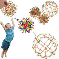 Telescopic Ball Children's Magic Outdoor Flower Ball Throwing Ball Kick-off Stretching Flower Ball Parent-child Interactive Toy 1