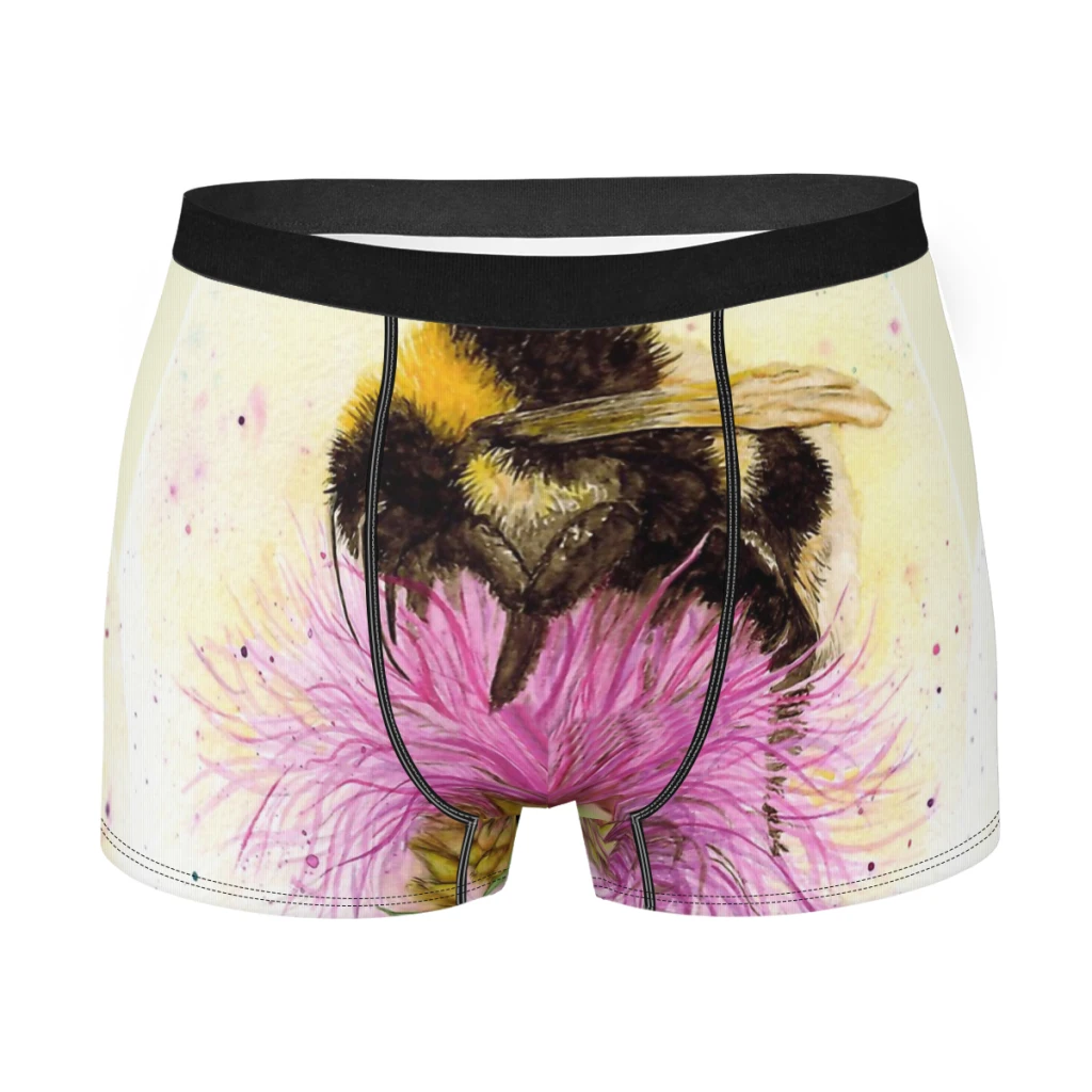 

Thistle Bee Cute Animal Industrious Flying Animals Underpants Breathbale Panties Man Underwear Print Shorts Boxer Briefs