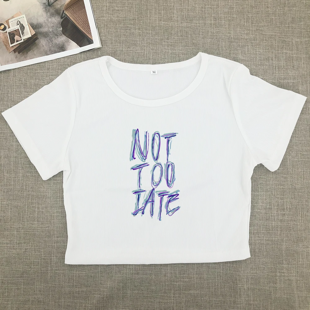 new summer round neck slim-fit Spice Girl pinched waist short top fashion short sleeve T-shirt