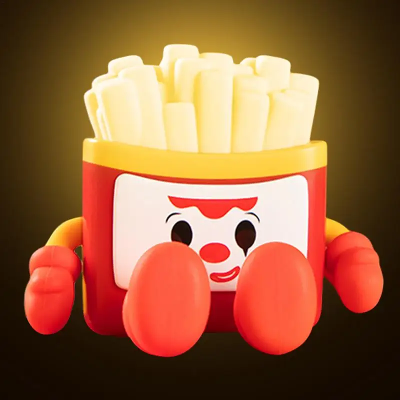 

Fries Night Light 500mAh, Reading Light Rechargeable Lamp Fries Shape Bedside Lamp With 3 Brightness Levels Home Decorations