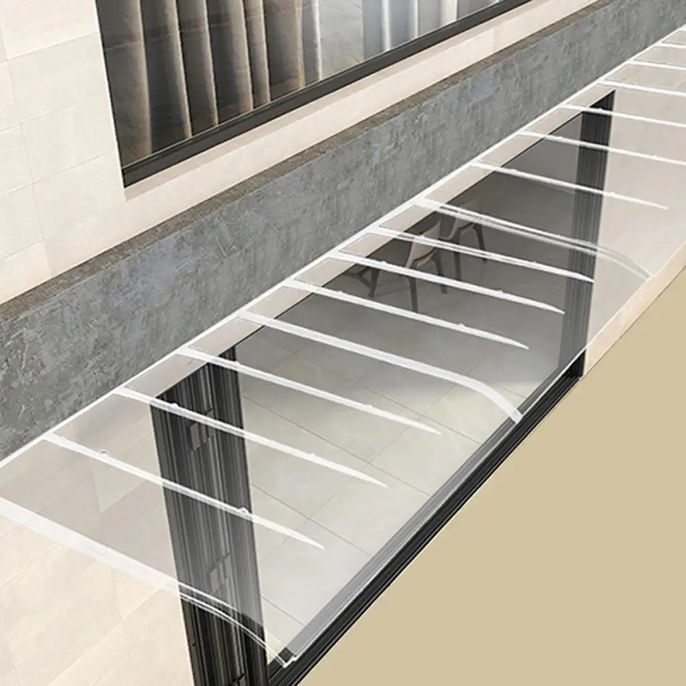 Invisible Canopy Roof Window Door Canopy Transparent Entryway Awning Cover for Outdoor Balcony Protection
