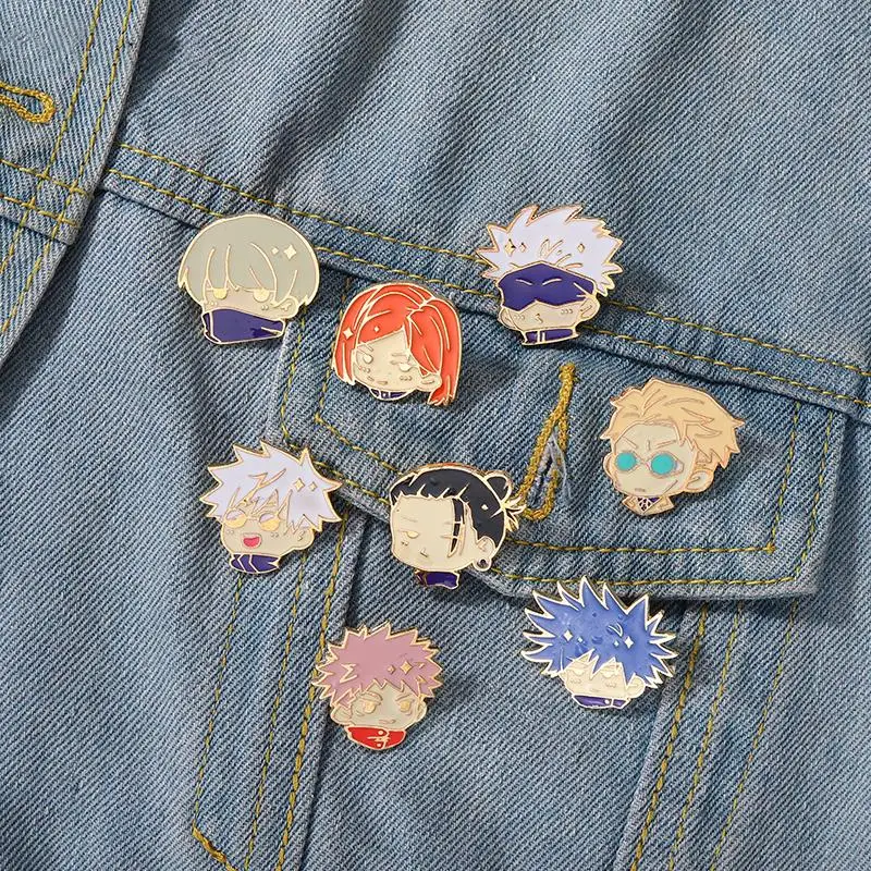 Badge Gojo Satoru Jujutsu Kaisen - Broche Manga, Pour Sac à Dos, Vêtements, Cadeau Fan Anime - 8