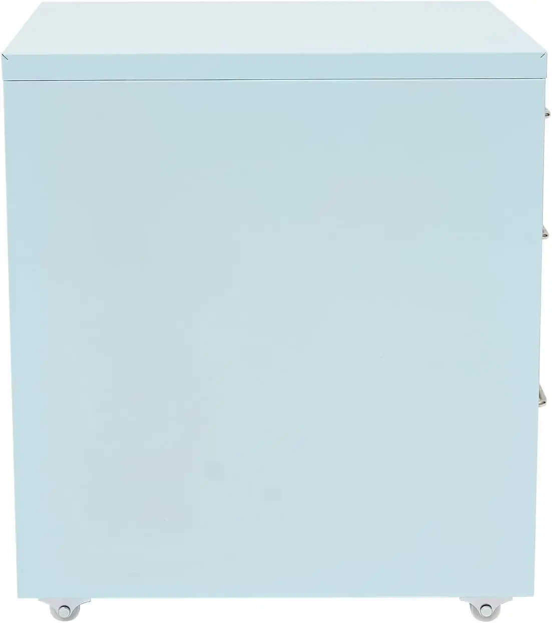 3 Drawer Vertical File Cabinet with Steel Lock and Wheels, 11×16×19in Metal Mobile File Cabinet Office Storage Cabinets