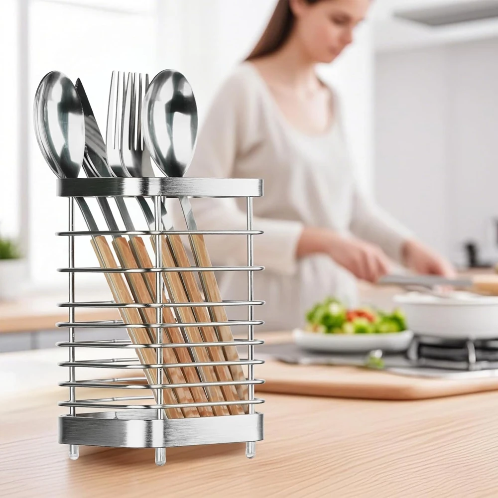 Stainless Steel Kitchen Counter Utensil Organizer