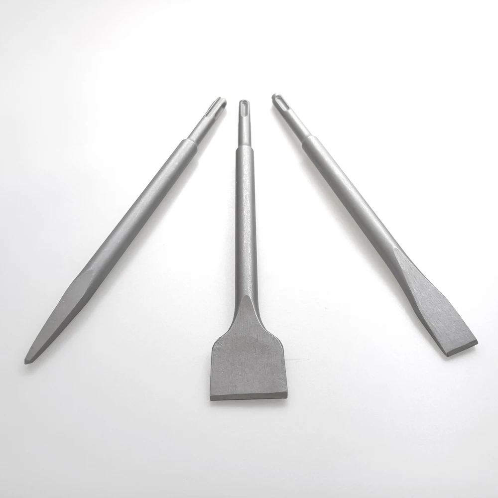 3PCS 치즐 세트 SDS 플러스 생크 전기 해머 드릴 비트 포인트 그루브 플랫 치즐 벽돌 도구 콘크리트 벽돌 벽 바위