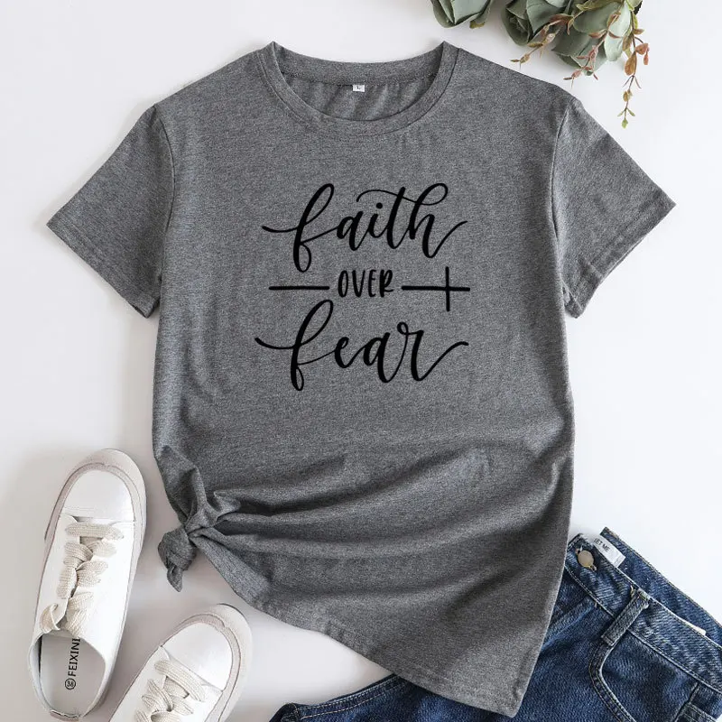 

Women summer top Alphabet print pattern Crop top short sleeve t-shirt Women's cotton t-shirt funny Big size women's clothing